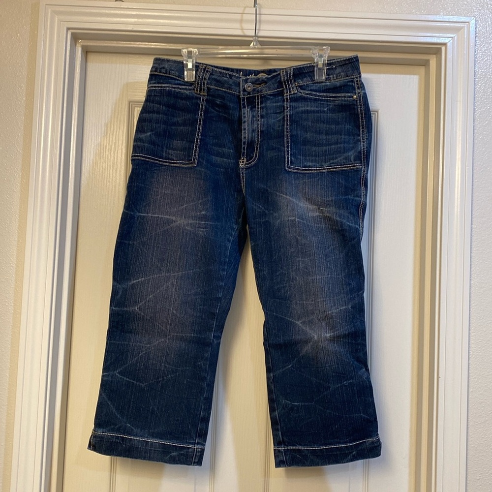 Ethyl Dark Denim Cropped Jeans 
Size 14